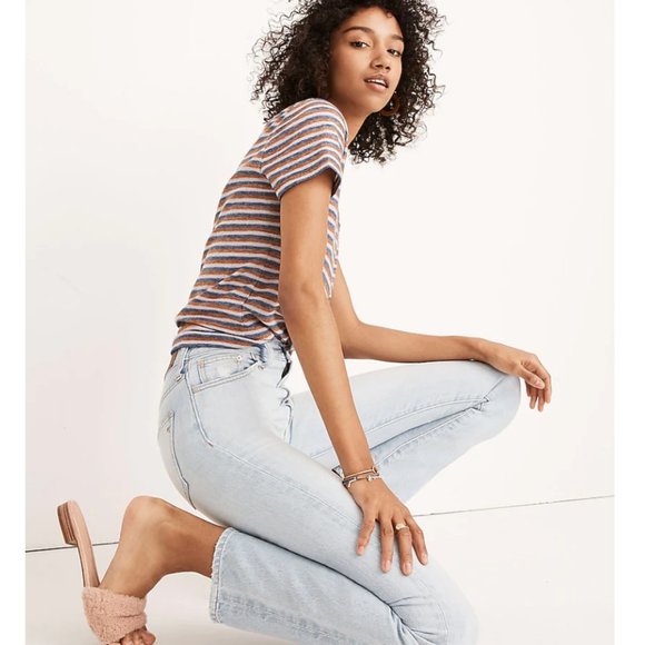 Madewell Sky Blue Straight Leg Jeans - Picture 3 of 10